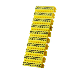 POWERTECH Clip αρίθμησης καλωδίου γράμμα C, Yellow, 10τεμ. POWERTECH Clip αρίθμησης καλωδίου γράμμα C, Yellow, 10τεμ.
