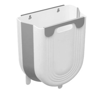 Πτυσσόμενος κάδος απορριμμάτων CLN-0052, 10L, 22.5x16.5x28.5cm, γκρι