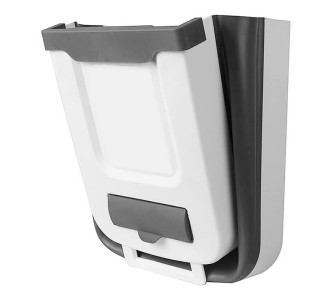 Πτυσσόμενος κάδος απορριμμάτων CLN-0054 με θήκη για σακούλες, 10L, γκρι