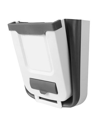 Πτυσσόμενος κάδος απορριμμάτων CLN-0054 με θήκη για σακούλες, 10L, γκρι Πτυσσόμενος κάδος απορριμμάτων CLN-0054 με θήκη για σακούλες, 10L, γκρι