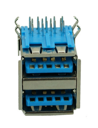 USB 3.0 Connector A TYPE, Double, Silver