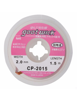 GOOT WICK Desoldering Braid CP-2015, made in Japan