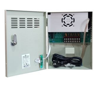 POWERTECH τροφοδοτικό CP1209-20A-B για CCTV-Alarm, DC12V 20A, 9 κανάλια