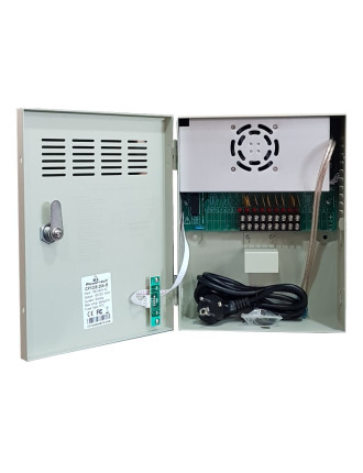 POWERTECH τροφοδοτικό CP1209-20A-B για CCTV-Alarm, DC12V 20A, 9 κανάλια POWERTECH τροφοδοτικό CP1209-20A-B για CCTV-Alarm, DC12V 20A, 9 κανάλια