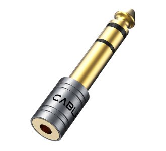 CABLETIME αντάπτορας ήχου 6.3mm σε 3.5mm CT-6M3F-AG, gold plated, γκρι