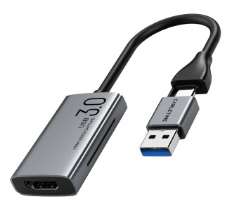 CABLETIME video capture CT-ACHC3-AG, HDMI/USB & USB-C, 4K/30Hz, γκρι CABLETIME video capture CT-ACHC3-AG, HDMI/USB & USB-C, 4K/30Hz, γκρι
