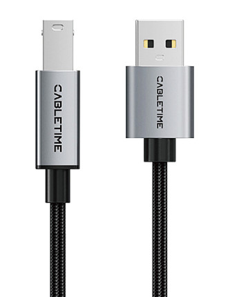 CABLETIME καλώδιο USB σε USB Type B CT-AMBM1, 480Mbps, 3m, μαύρο CABLETIME καλώδιο USB σε USB Type B CT-AMBM1, 480Mbps, 3m, μαύρο