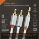CABLETIME καλώδιο ήχου 3.5mm σε 2x RCA CT-AV314-P12G, 1m, λευκό