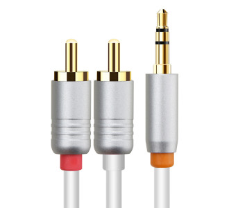 CABLETIME καλώδιο ήχου 3.5mm σε 2x RCA CT-AV314-P12G, 3m, λευκό