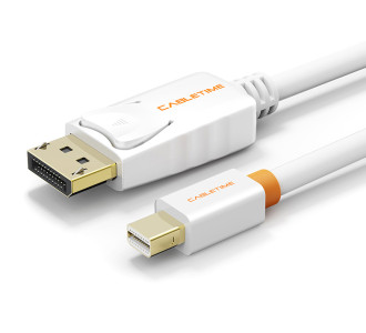 CABLETIME καλώδιο mini DisplayPort σε DisplayPort CT-AV588-02G, 4K/60Hz, 1m, λευκό
