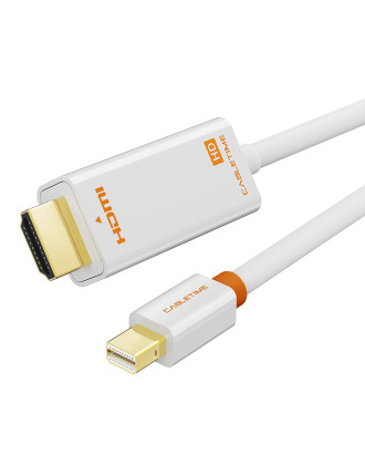 CABLETIME καλώδιο mini DisplayPort σε HDMI CT-AV588-03G, 1080p/60Hz, 1m, λευκό CABLETIME καλώδιο mini DisplayPort σε HDMI CT-AV588-03G, 1080p/60Hz, 1m, λευκό