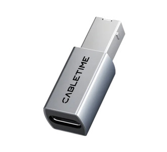 CABLETIME αντάπτορας USB-C σε USB Type B CT-CFBM2-AG, 480Mbps, γκρι