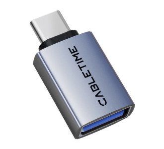 CABLETIME αντάπτορας USB-C σε USB CT-CMAF10-AG, 10Gbps, γκρι