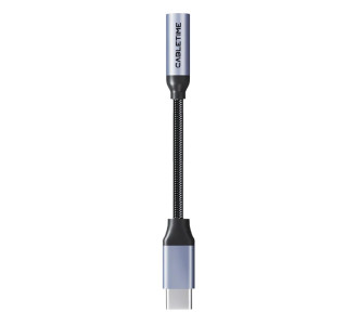 CABLETIME αντάπτορας USB-C σε 3.5mm CT-CMAUF-AG, γκρι