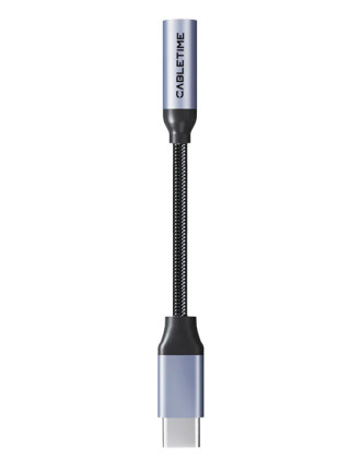 CABLETIME αντάπτορας USB-C σε 3.5mm CT-CMAUF-AG, γκρι