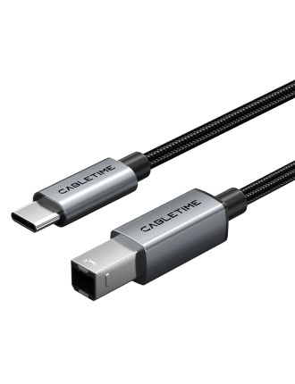 CABLETIME καλώδιο USB-C σε USB Type B CT-CMBM1, 480Mbps, 1.5m, μαύρο