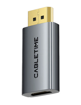 CABLETIME αντάπτορας DisplayPort σε HDMI CT-DMHF4K-AG6, 4K/60Hz, γκρι