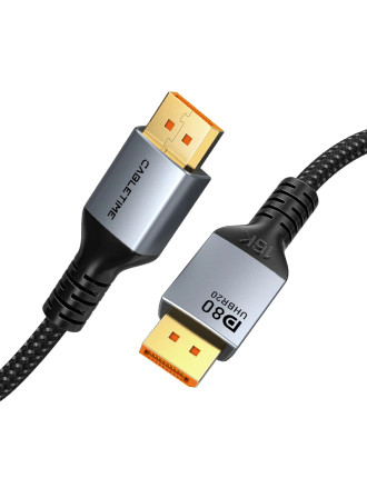 CABLETIME καλώδιο DisplayPort 2.1 CT-DP16K, VESA Certified, 16K/60Hz, 80 Gbps, 2m, μαύρο