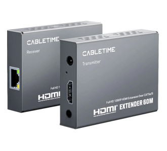 CABLETIME HDMI video extender CT-HEHD-FG60 μέσω καλωδίου RJ45, 1080p/60Hz, έως 60m CABLETIME HDMI video extender CT-HEHD-FG60 μέσω καλωδίου RJ45, 1080p/60Hz, έως 60m