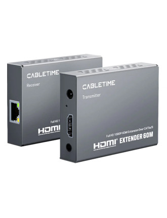 CABLETIME HDMI video extender CT-HEHD-FG60 μέσω καλωδίου RJ45, 1080p/60Hz, έως 60m CABLETIME HDMI video extender CT-HEHD-FG60 μέσω καλωδίου RJ45, 1080p/60Hz, έως 60m