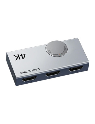 CABLETIME HDMI switch CT-HS4K2-AG, 2 σε 1, 4K/60Hz, bi-directional, γκρι CABLETIME HDMI switch CT-HS4K2-AG, 2 σε 1, 4K/60Hz, bi-directional, γκρι