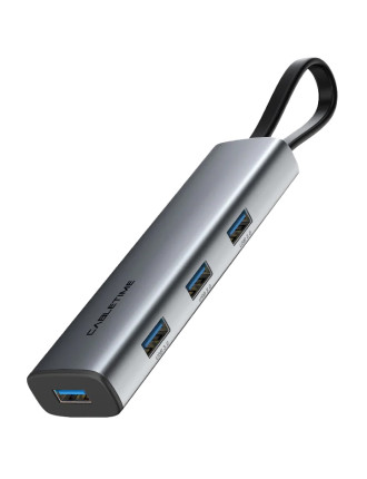 CABLETIME USB hub CT-HUBP4, 4x θυρών, 5Gbps, USB-C σύνδεση, γκρι CABLETIME USB hub CT-HUBP4, 4x θυρών, 5Gbps, USB-C σύνδεση, γκρι