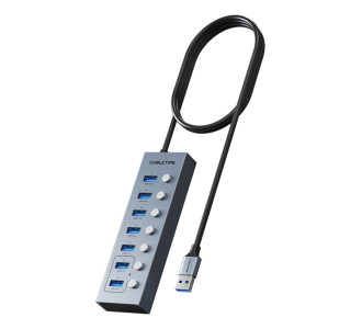 CABLETIME USB hub CT-HUBU7-AG, 7x θυρών, 5Gbps, USB σύνδεση, 1m, γκρι CABLETIME USB hub CT-HUBU7-AG, 7x θυρών, 5Gbps, USB σύνδεση, 1m, γκρι