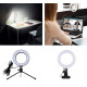 CABLETIME φωτιστικό δαχτυλίδι LED CT-LRL6-PB με μίνι τρίποδα & σφιγκτήρα, βάση smartphone, Φ16cm CABLETIME φωτιστικό δαχτυλίδι LED CT-LRL6-PB με μίνι τρίποδα & σφιγκτήρα, βάση smartphone, Φ16cm