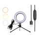 CABLETIME φωτιστικό δαχτυλίδι LED CT-LRL6-PB με μίνι τρίποδα & σφιγκτήρα, βάση smartphone, Φ16cm CABLETIME φωτιστικό δαχτυλίδι LED CT-LRL6-PB με μίνι τρίποδα & σφιγκτήρα, βάση smartphone, Φ16cm