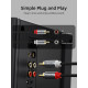 CABLETIME καλώδιο ήχου 2x RCA σε 2x RCA CT-RCA, 1m, μαύρο