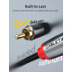 CABLETIME καλώδιο ήχου 2x RCA σε 2x RCA CT-RCA, 2m, μαύρο