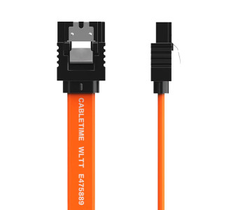 CABLETIME καλώδιο SATA III CT-SATA3, 6Gbps, 0.50m, πορτοκαλί