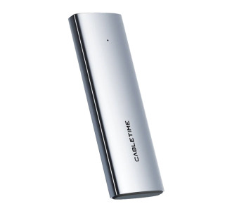 CABLETIME θήκη για M.2 NVMe/SATA SSD CT-SSD03-AG tool free, 10Gbps, γκρι