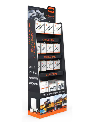 CABLETIME stand προβολής CT-STAND-BIG με γάντζους, 54.6 x 25 x 156.7cm CABLETIME stand προβολής CT-STAND-BIG με γάντζους, 54.6 x 25 x 156.7cm