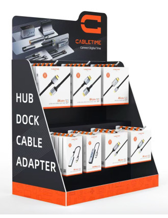 CABLETIME stand προβολής CT-STAND-SMALL με γάντζους, 36.5 x 20 x 54.6cm CABLETIME stand προβολής CT-STAND-SMALL με γάντζους, 36.5 x 20 x 54.6cm