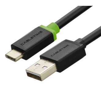 CABLETIME καλώδιο USB-C σε USB CT-U32-CMAMG, 3A, 480Mbps, 2m, μαύρο