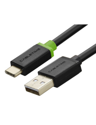 CABLETIME καλώδιο USB-C σε USB CT-U32-CMAMG, 3A, 480Mbps, 2m, μαύρο