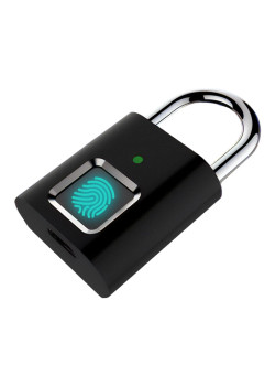 Λουκέτο ασφαλείας με fingerprint CTL-0021, 50mm, μεταλλικό, μαύρο