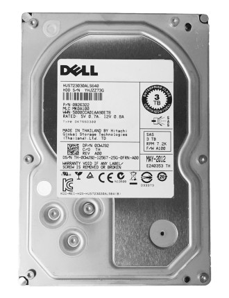 DELL used SAS HDD CWJ92, 3TB, 7.2K, 3.5", 6G, με tray