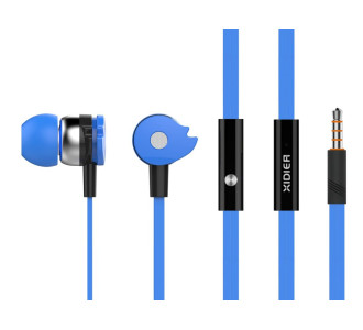 CELEBRAT earphones με μικρόφωνο D1, 3.5mm, Φ10mm, 1.2m flat, μπλε CELEBRAT earphones με μικρόφωνο D1, 3.5mm, Φ10mm, 1.2m flat, μπλε
