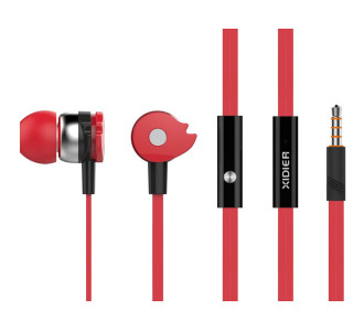 CELEBRAT earphones με μικρόφωνο D1, 3.5mm, Φ10mm, 1.2m flat, κόκκινα CELEBRAT earphones με μικρόφωνο D1, 3.5mm, Φ10mm, 1.2m flat, κόκκινα