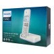 PHILIPS ασύρματο τηλέφωνο D2501S-34, με ελληνικό μενού, λευκό-μπλε PHILIPS ασύρματο τηλέφωνο D2501S-34, με ελληνικό μενού, λευκό-μπλε