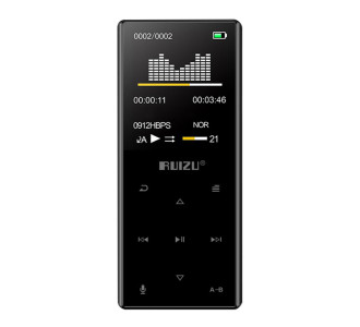 RUIZU MP3 player D29 με ηχείο, 1.8", 16GB, BT, ελληνικό μενού, μαύρο