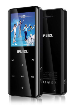 RUIZU MP3 player D51 με ηχείο, 1.8", 8GB, BT, ελληνικό μενού, μαύρο