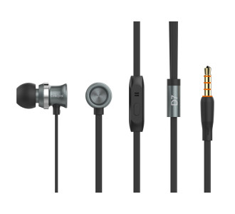 CELEBRAT earphones με μικρόφωνο D7, 3.5mm σύνδεση, Φ10mm, 1.2m, μαύρα