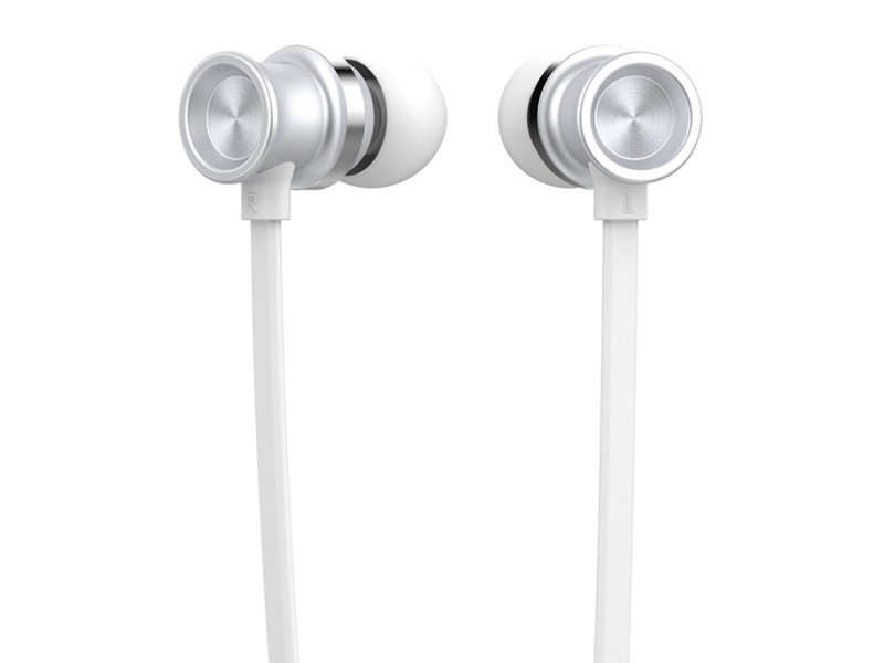 CELEBRAT earphones με μικρόφωνο D7, 3.5mm σύνδεση, Φ10mm, 1.2m, λευκό
