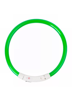 Περιλαίμιο σκύλου DA269 με LED φωτισμό, 70cm, επαναφορτιζόμενο, πράσινο
