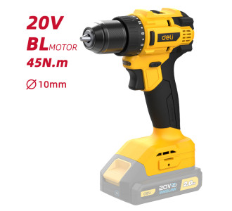 DELI δράπανο μπαταρίας DC120Z, Brushless, 20V, 45N.m
