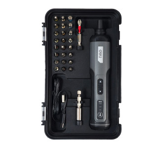 DELI σετ κατσαβίδι μπαταρίας με μύτες DC161, LED φακός, 2000mAh