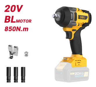 DELI κρουστικό μπουλονόκλειδο μπαταρίας DC234Z, Brushless, 20V, 850N.m, 1/2" DELI κρουστικό μπουλονόκλειδο μπαταρίας DC234Z, Brushless, 20V, 850N.m, 1/2"